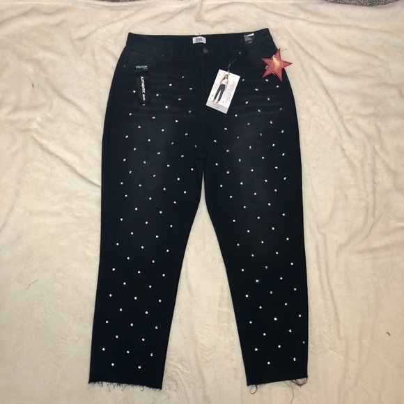 Simple Society Super High Rise Black Denim Jeans Sz 17/33 - Picture 2 of 8